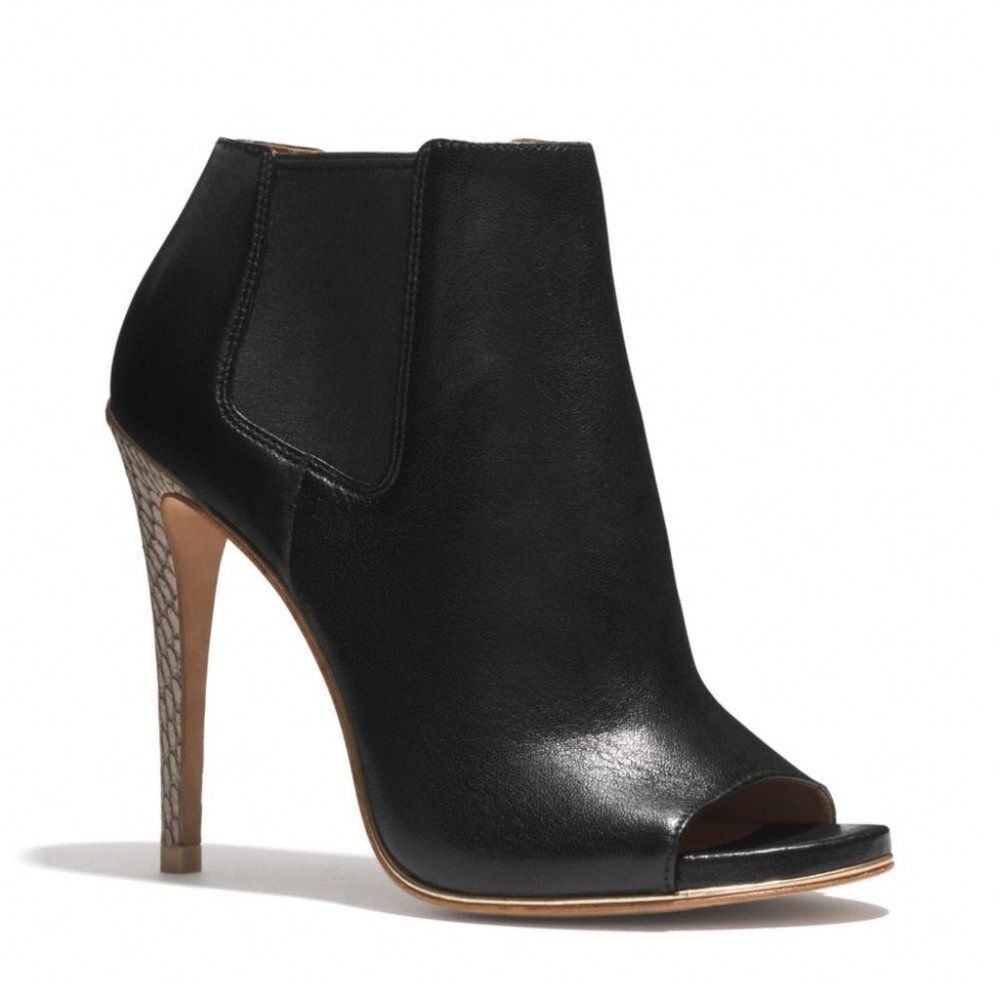 Coach Adrianna Peep Toe Ankle Bootie. Size 6.5.